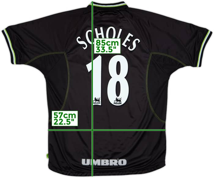 1998-99 Manchester United Third Shirt Scholes #18 - 5/10 - (XL)