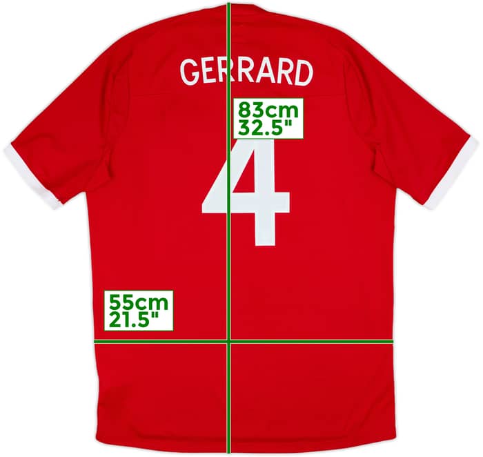 2010-11 England Away Shirt Gerrard #4 - 8/10 - (L)