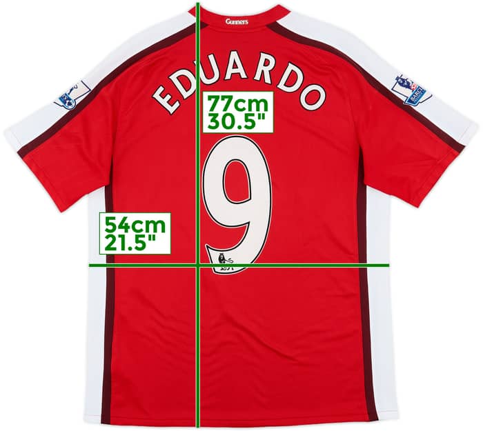 2008-10 Arsenal Home Shirt Eduardo #9 - 8/10 - (L)