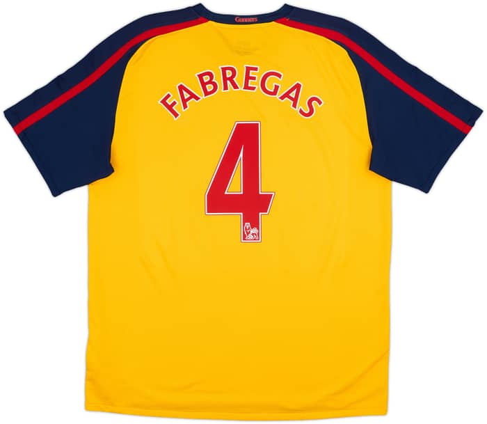 2008-09 Arsenal Away Shirt Fabregas #4 - 8/10 - (L)