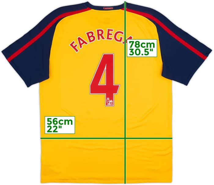 2008-09 Arsenal Away Shirt Fabregas #4 - 8/10 - (L)