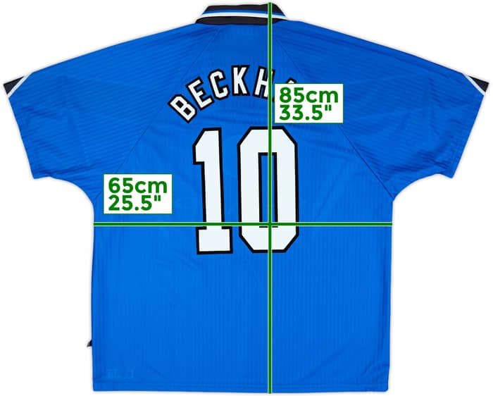 1996-98 Manchester United Third Shirt Beckham #10 - 8/10 - (XXL)
