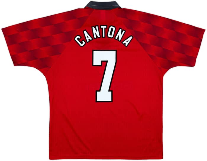 1996-98 Manchester United Home Shirt Cantona #7 - 8/10 - (L)