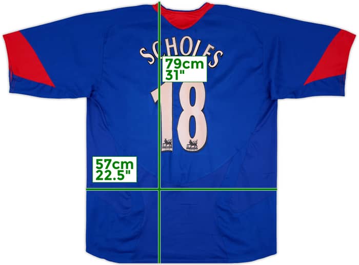 2005-06 Manchester United Away Shirt Scholes #18 - 6/10 - (XL)