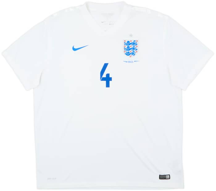 2014-15 England 'Brazil' Home Shirt Gerrard #4 - 9/10 - (XXL)