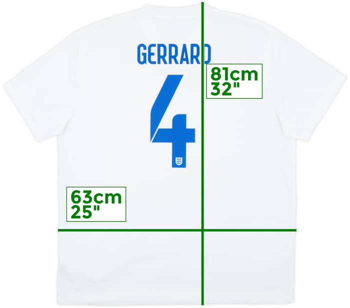 2014-15 England 'Brazil' Home Shirt Gerrard #4 - 9/10 - (XXL)