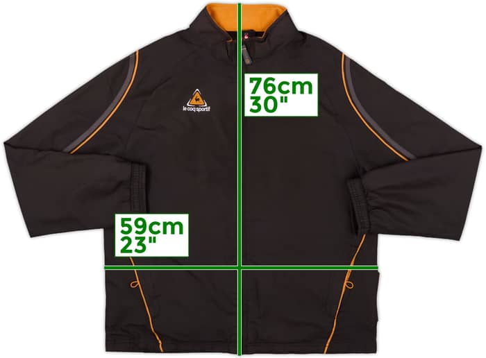 2007-08 Wolves Le Coq Sportif Hooded Track Jacket - 6/10 - (L)