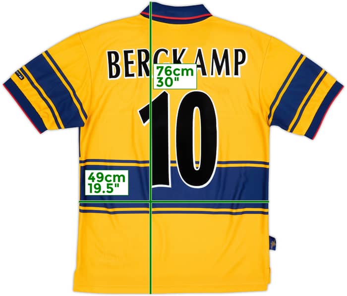 1997-99 Arsenal Away Shirt Bergkamp #10 - 9/10 - (S)
