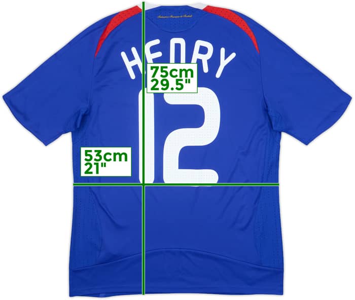 2007-08 France Home Shirt Henry #12 - 7/10 - (L)