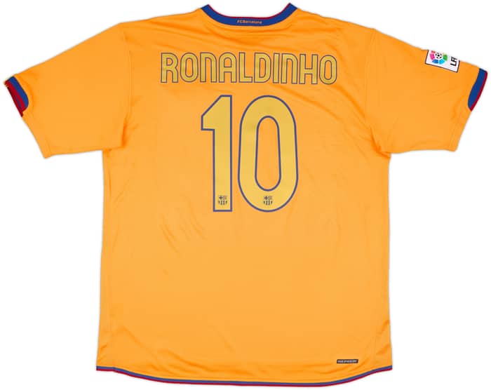 2006-08 Barcelona Away Shirt Ronaldinho #10 - 10/10 - (XL)