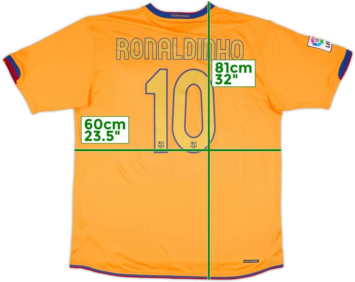 2006-08 Barcelona Away Shirt Ronaldinho #10 - 10/10 - (XL)