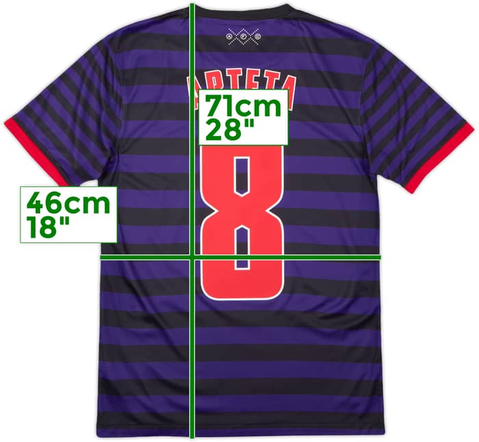 2012-13 Arsenal Away Shirt Arteta #8 - 5/10 - (S)