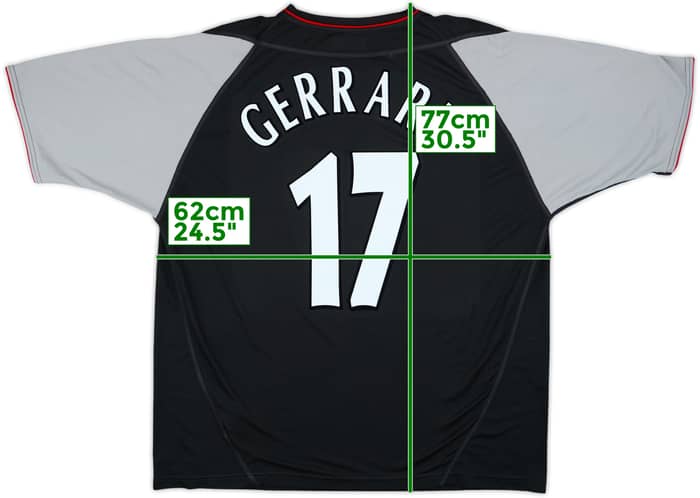 2002-04 Liverpool Away Shirt Gerrard #17 - 7/10 - (XL)