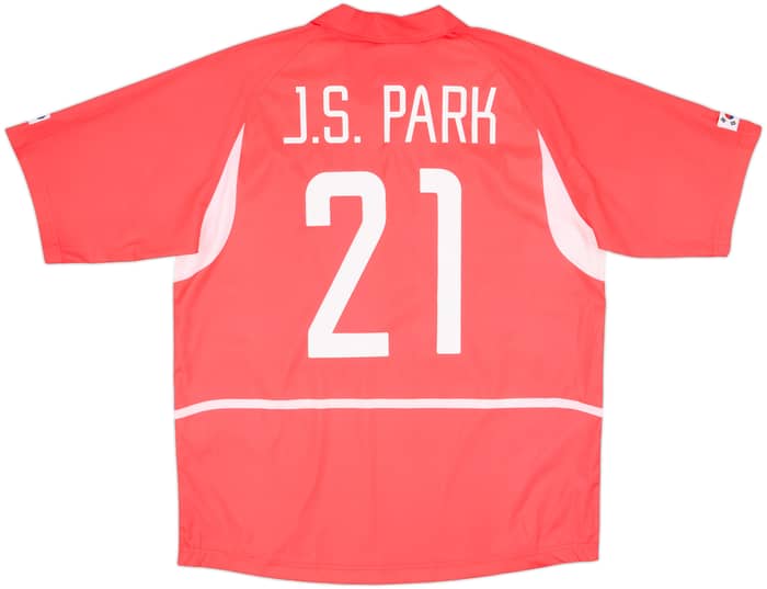 2002-03 South Korea Home Shirt J.S.Park #21 - 10/10 - (XL)
