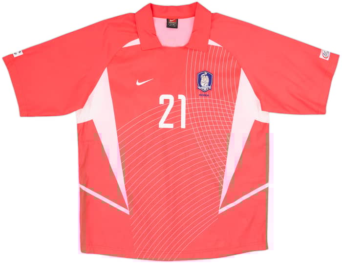 2002-03 South Korea Home Shirt J.S.Park #21 - 10/10 - (XL)