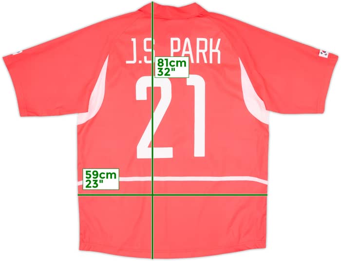 2002-03 South Korea Home Shirt J.S.Park #21 - 10/10 - (XL)