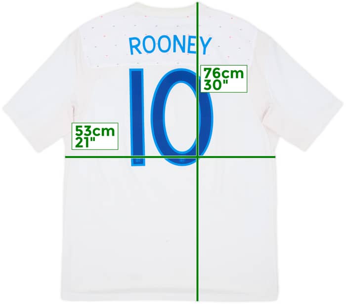 2010-11 England Home Shirt Rooney #10 - 8/10 - (L)