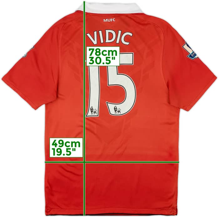 2010-11 Manchester United Home Shirt Vidic #15 - 5/10 - (S)