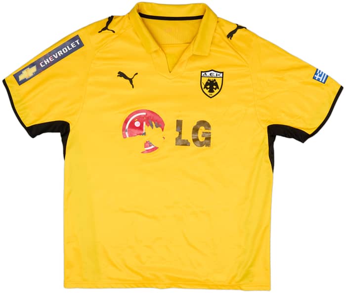 2008-09 AEK Athens Home Shirt - 4/10 - (XL)
