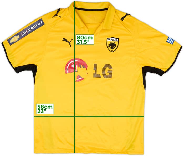 2008-09 AEK Athens Home Shirt - 4/10 - (XL)