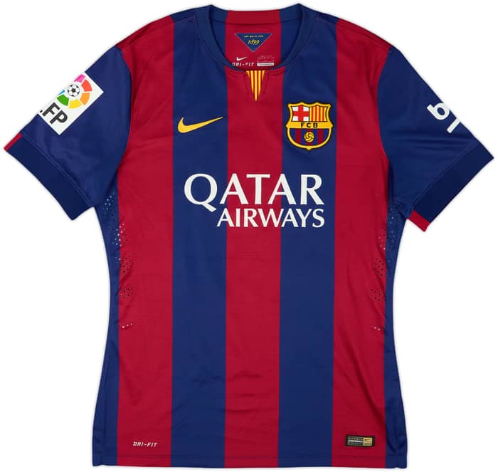2014-15 Barcelona Authentic Home Shirt A.Iniesta #8 - 9/10 - (L)