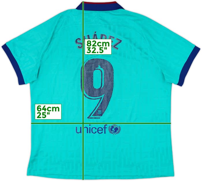 2019-20 Barcelona Authentic Third CL Shirt Suarez #9 - 5/10 - (XXL)