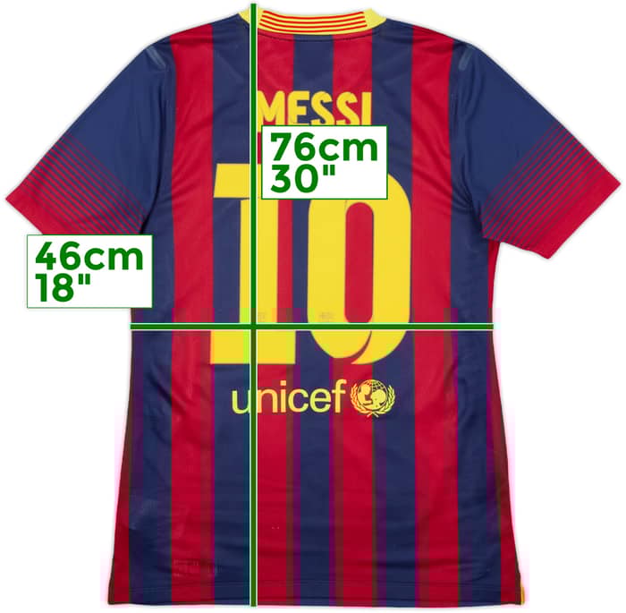 2013-14 Barcelona Authentic Home Shirt Messi #10 - 8/10 - (M)