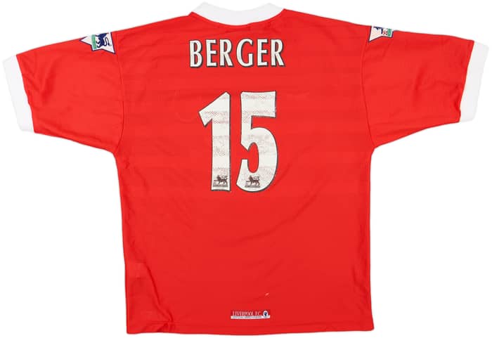 1998-00 Liverpool Home Shirt Berger #15 - 6/10 - (L)