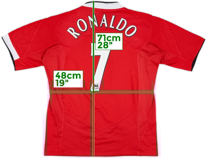 2004-06 Manchester United Home Shirt Ronaldo #7 - 8/10 - (M)
