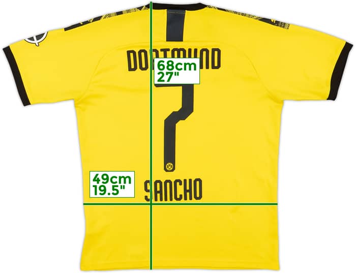 2019-20 Borussia Dortmund Home Shirt Sancho #7 - 6/10 - (M)