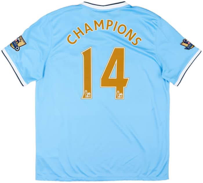 2013-14 Manchester City Home Shirt Champions #14 - 8/10 - (XL)