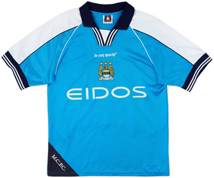 1999-01 Manchester City Home Shirt Kanchelskis #12 - 6/10 - (S)