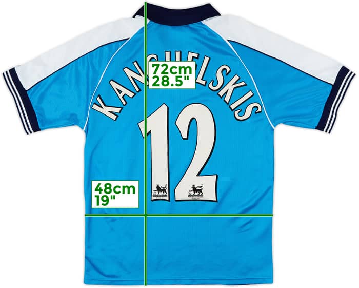 1999-01 Manchester City Home Shirt Kanchelskis #12 - 6/10 - (S)
