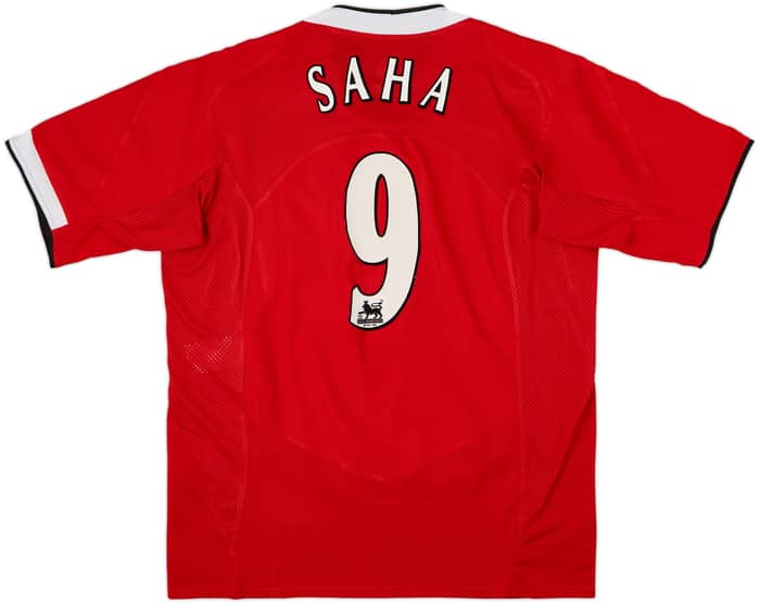 2004-06 Manchester United Home Shirt Saha #9 - 8/10 - (L)