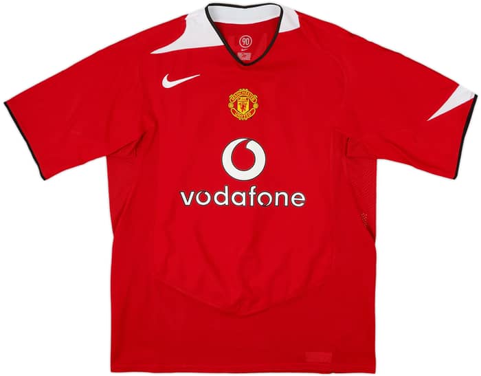 2004-06 Manchester United Home Shirt Saha #9 - 8/10 - (L)