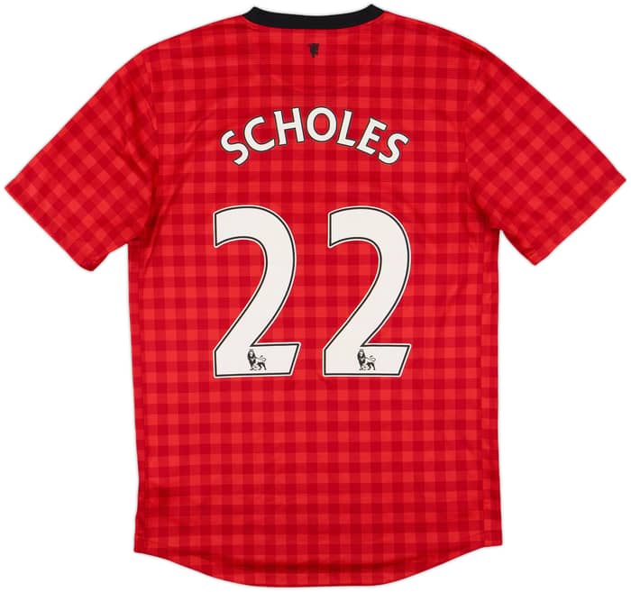 2012-13 Manchester United Home Shirt Scholes #22 - 8/10 - (S)