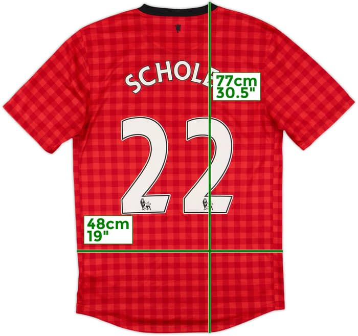 2012-13 Manchester United Home Shirt Scholes #22 - 8/10 - (S)