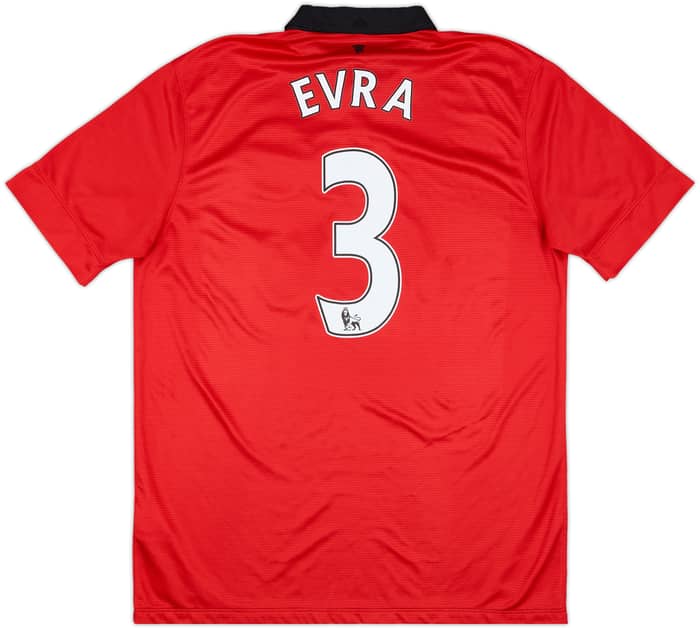 2013-14 Manchester United Home Shirt Evra #3 - 8/10 - (L)