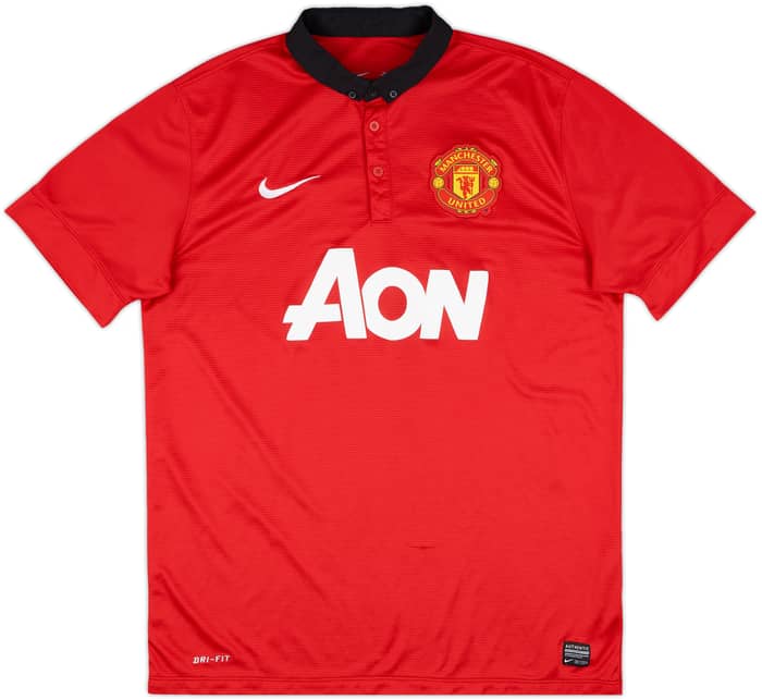 2013-14 Manchester United Home Shirt Evra #3 - 8/10 - (L)