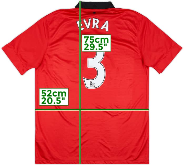 2013-14 Manchester United Home Shirt Evra #3 - 8/10 - (L)