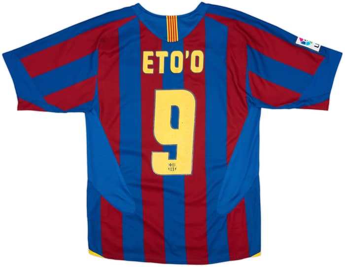 2005-06 Barcelona Home Shirt Eto'o #9 - 7/10 - (S)