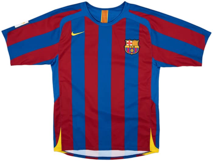 2005-06 Barcelona Home Shirt Eto'o #9 - 7/10 - (S)