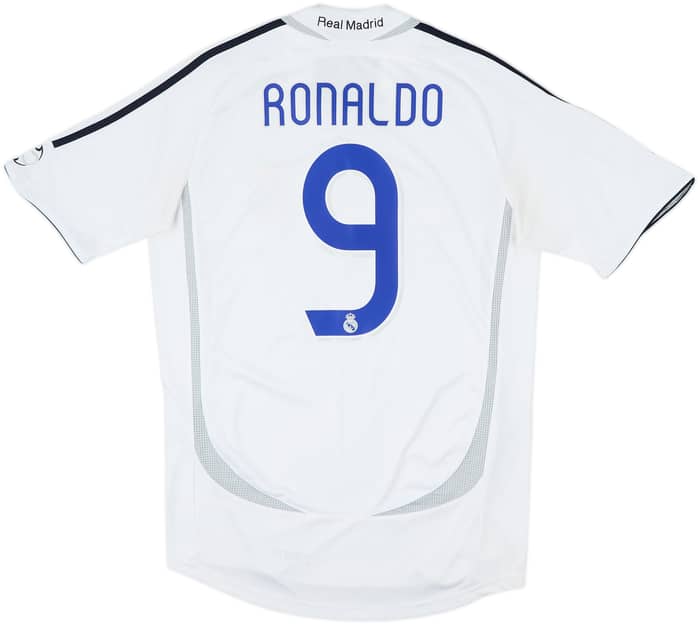2006-07 Real Madrid Home Shirt Ronaldo #9 - 7/10 - (S)