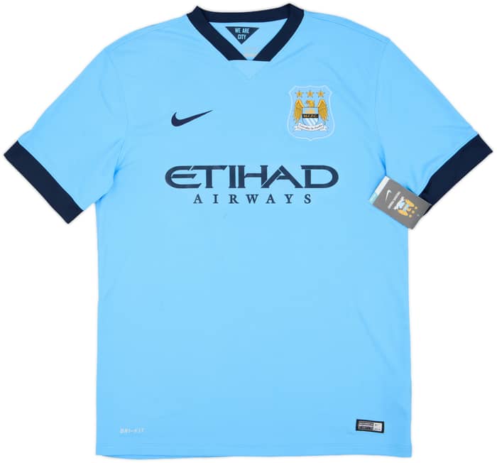 2014-15 Manchester City Home Shirt Kompany #4 (L)