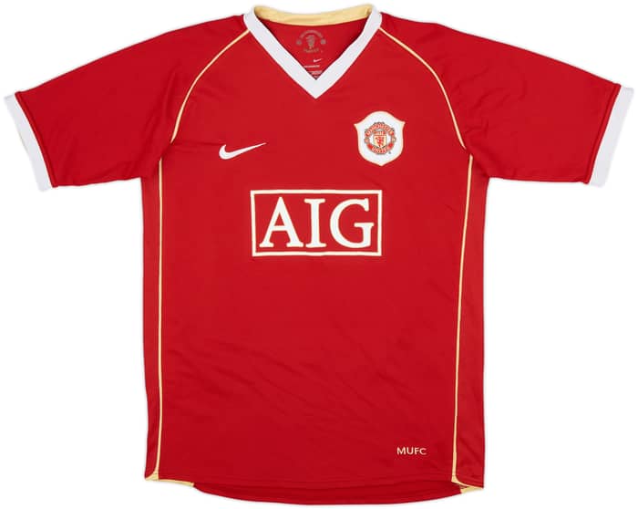 Camiseta de local del Manchester United 2006-07 Ronaldo #7 - 9/10 - (XL.Niños)