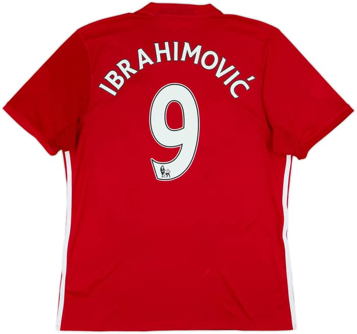 2016-17 Manchester United Home Shirt Ibrahimovic #9 - 6/10 - (L)