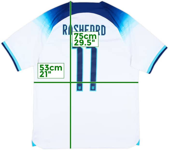 2022-23 England Home Shirt Rashford #11 - 8/10 - (L)