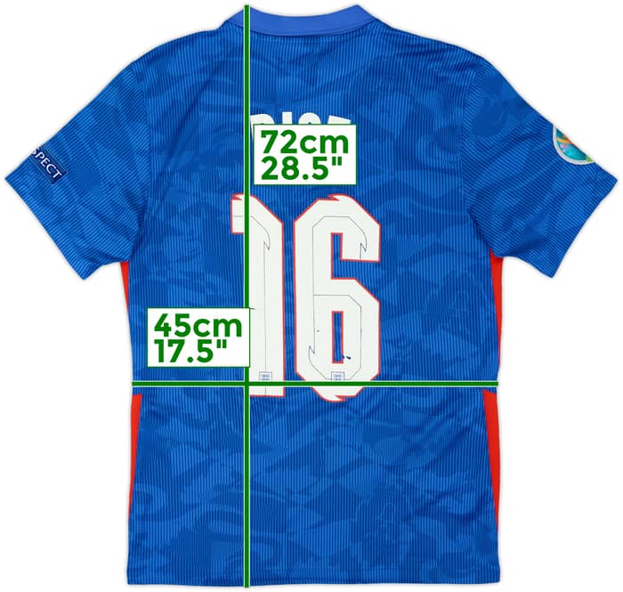 2020-21 England Away Shirt Rice #16 - 5/10 - (S)