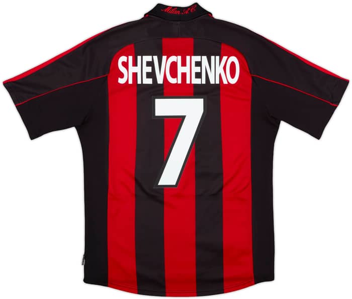 2000-02 AC Milan Home Shirt Shevchenko #7 - 9/10 - (M)