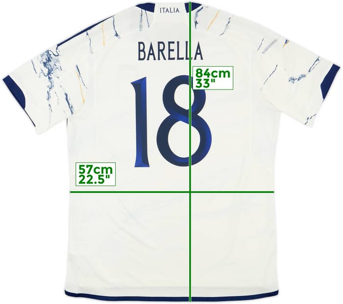 2023-24 Italy Away Shirt Barella #18 - 10/10 - (XL)
